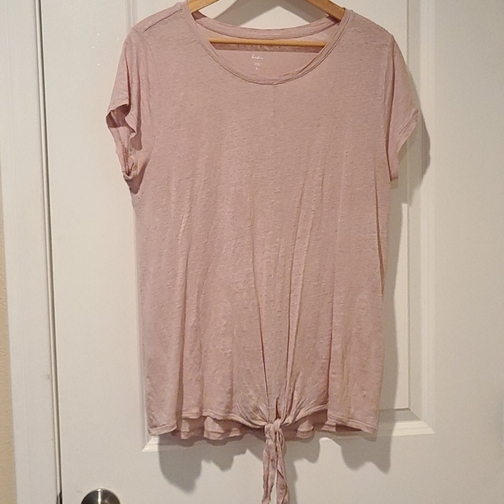 LOFT rose knotted tee